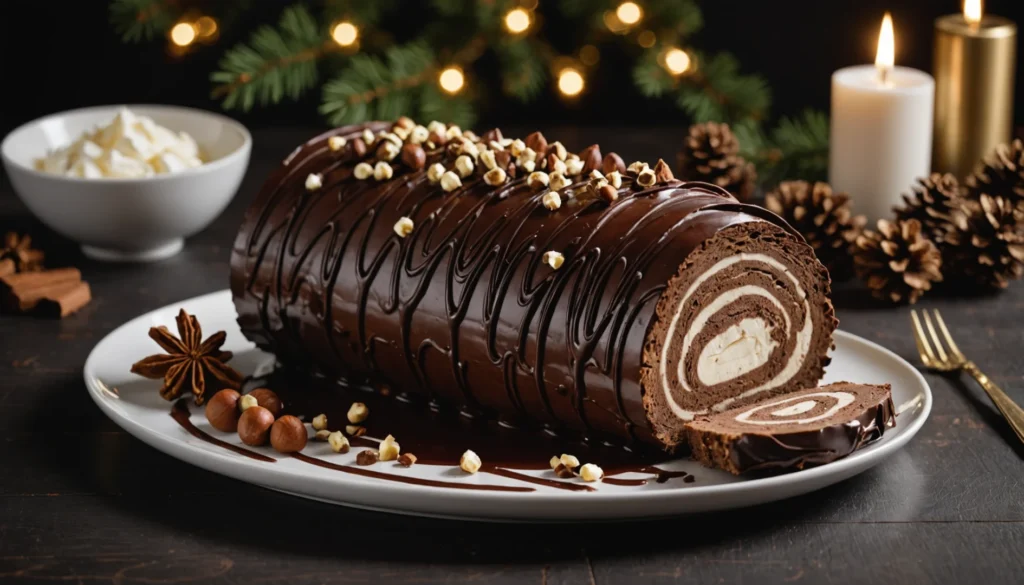 buche de noel chocolat noisette