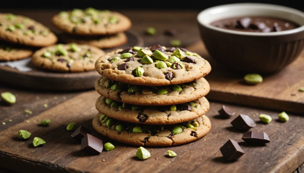cookie pistache chocolat