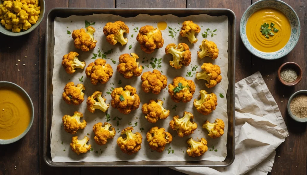 chou fleur au curry au four