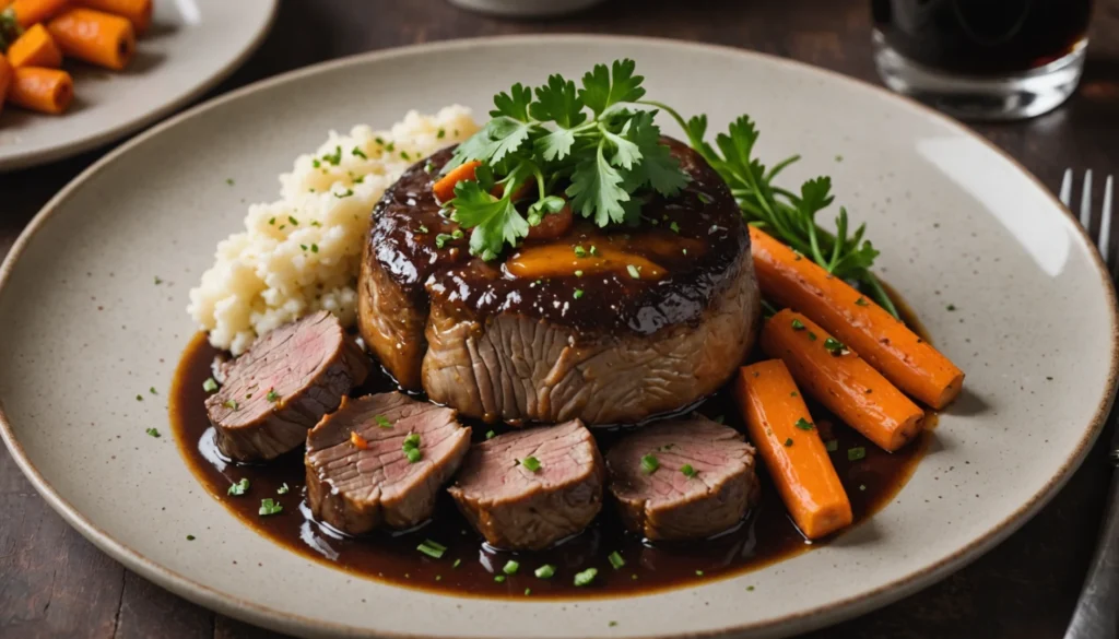 joues de porc à la bière et carottes